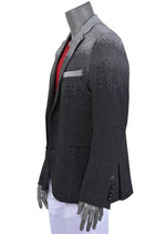 Black Degraded Luxe Knit Blazer