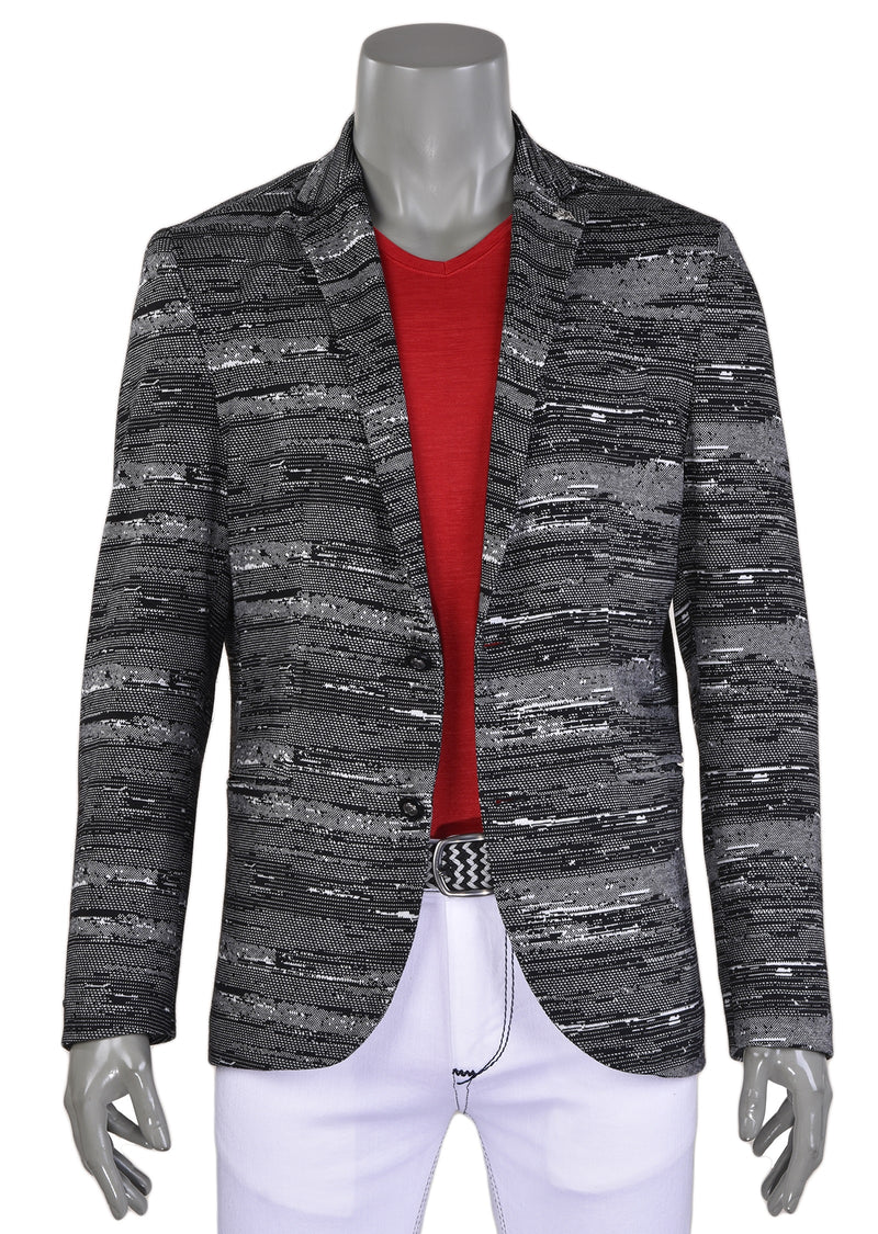 Black Marled Luxe Comfort Knit Blazer