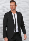 Black Harness Buckle Studded Blazer