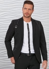 Black Harness Buckle Studded Blazer