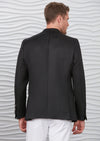 Black Quilted Jacquard Blazer