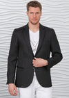 Black Quilted Jacquard Blazer