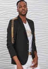 Black Gold Meander Embroidered Blazer