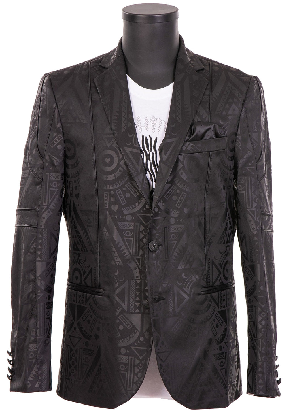 Black Harness Buckle Studded Blazer – MONDO Menswear