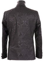 Black Aztec Print 2-Pieces Suit