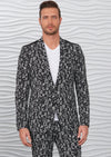 Black "Alphabet" Jacquard Blazer