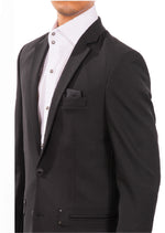 Black Square Studded 2-Pieces Suit