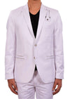 White Paisley Tech Studded Blazer