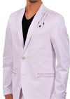 White Paisley Tech Studded Blazer