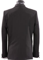 Black Zigzag Loop Detailed Blazer