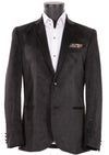 Black Snake Pattern Velvet Blazer