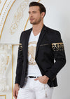 Black Gold "Fleur De Lis" Blazer