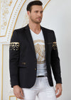 Black Gold "Fleur De Lis" Blazer