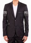 Black Silver "Fleur De Lis" Blazer
