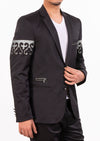 Black Silver "Fleur De Lis" Blazer