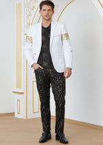 White Gold "Fleur De Lis" Blazer