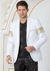 White Gold "Fleur De Lis" Blazer