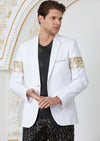 White Gold "Fleur De Lis" Blazer