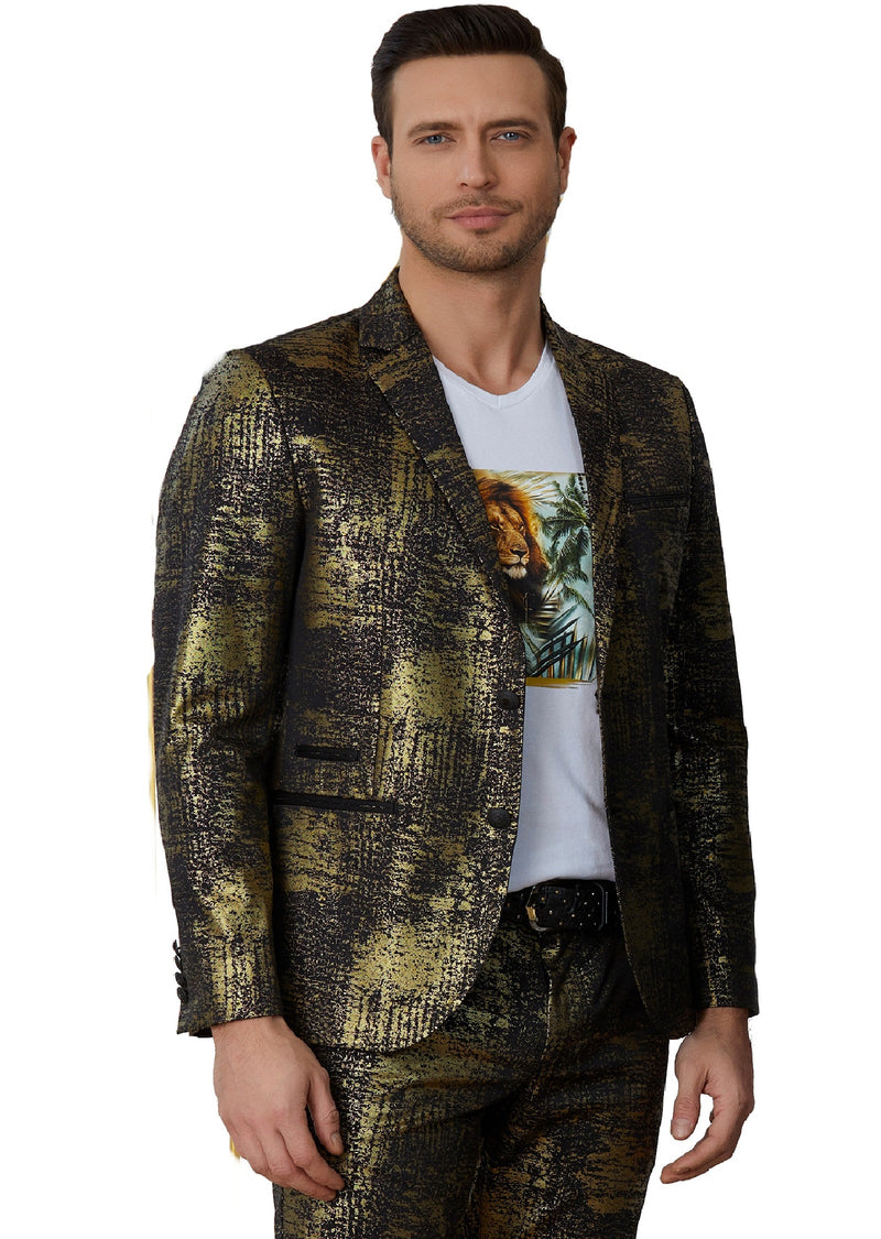 Black Gold Foil Blazer