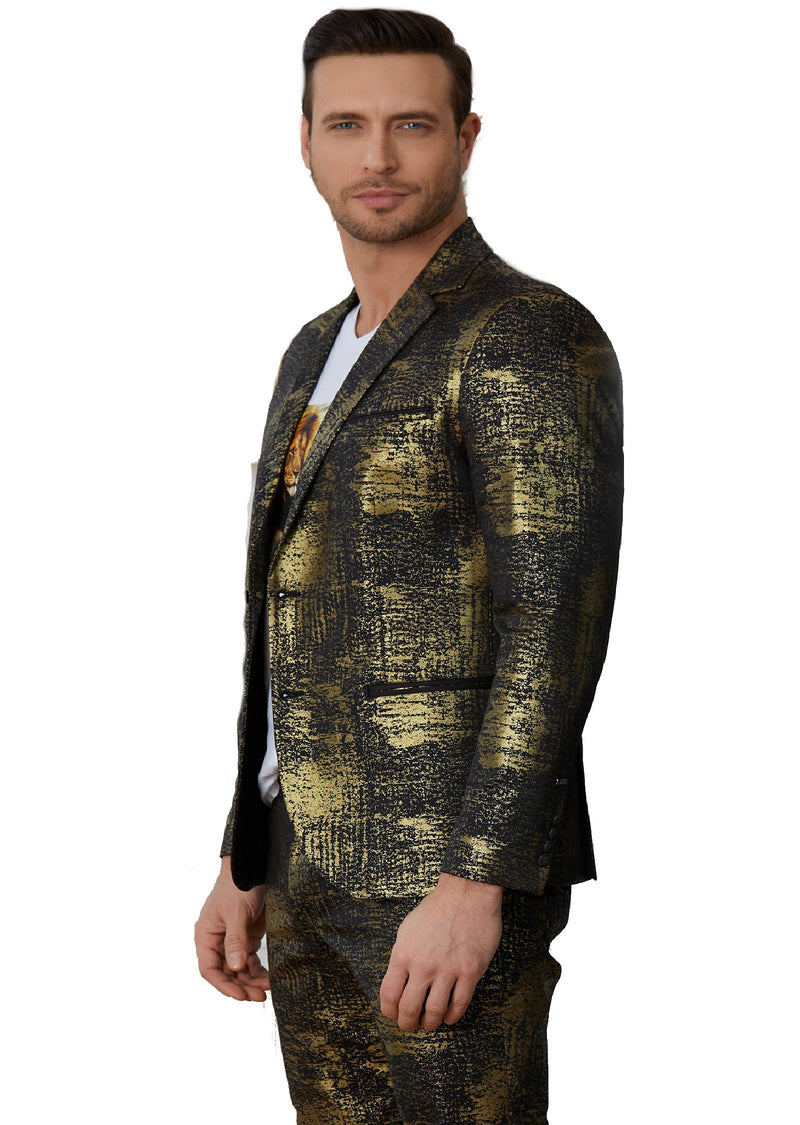 Black Gold Foil Blazer