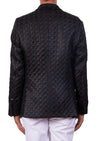 Black Houndstooth Emboss Blazer