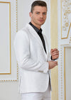 White Meander Emboss Blazer