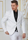 White Meander Emboss Blazer