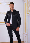 Black Silver "Meander" Rhinestone Blazer