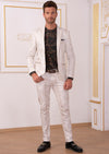 White Gold Snake 2-Pieces Suit