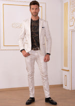 White Gold Snake 2-Pieces Suit