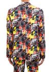 Red Mix Collage Print 2-Pcs Suit