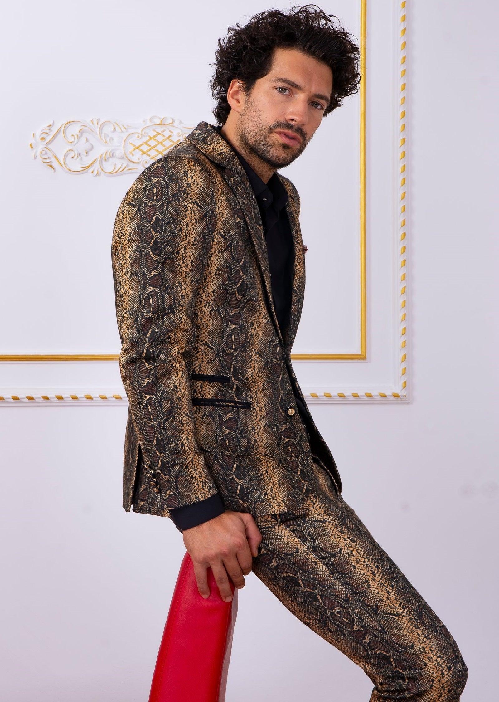 Black Brown Leopard 2-Pieces Suit – MONDO Menswear