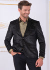 Black Gold Brush Velvet Blazer