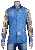 Blue Tiger Printed Shirt