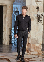 Black Embroidery & Stud Detailed Shirt