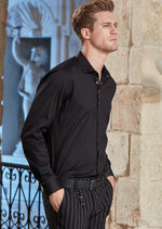Black Embroidery & Stud Detailed Shirt