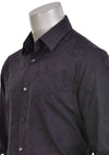 Black Floral Embroidered Voile Shirt