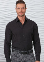 Black Floral Embroidered Voile Shirt
