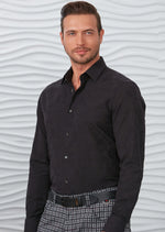 Black Floral Embroidered Voile Shirt