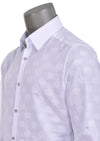 White "Circle" Embroidered Voile Shirt