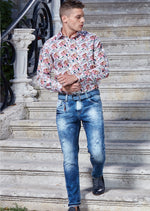White Floral Cotton Shirt