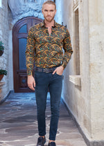 Mustard Yellow Paisley Shirt