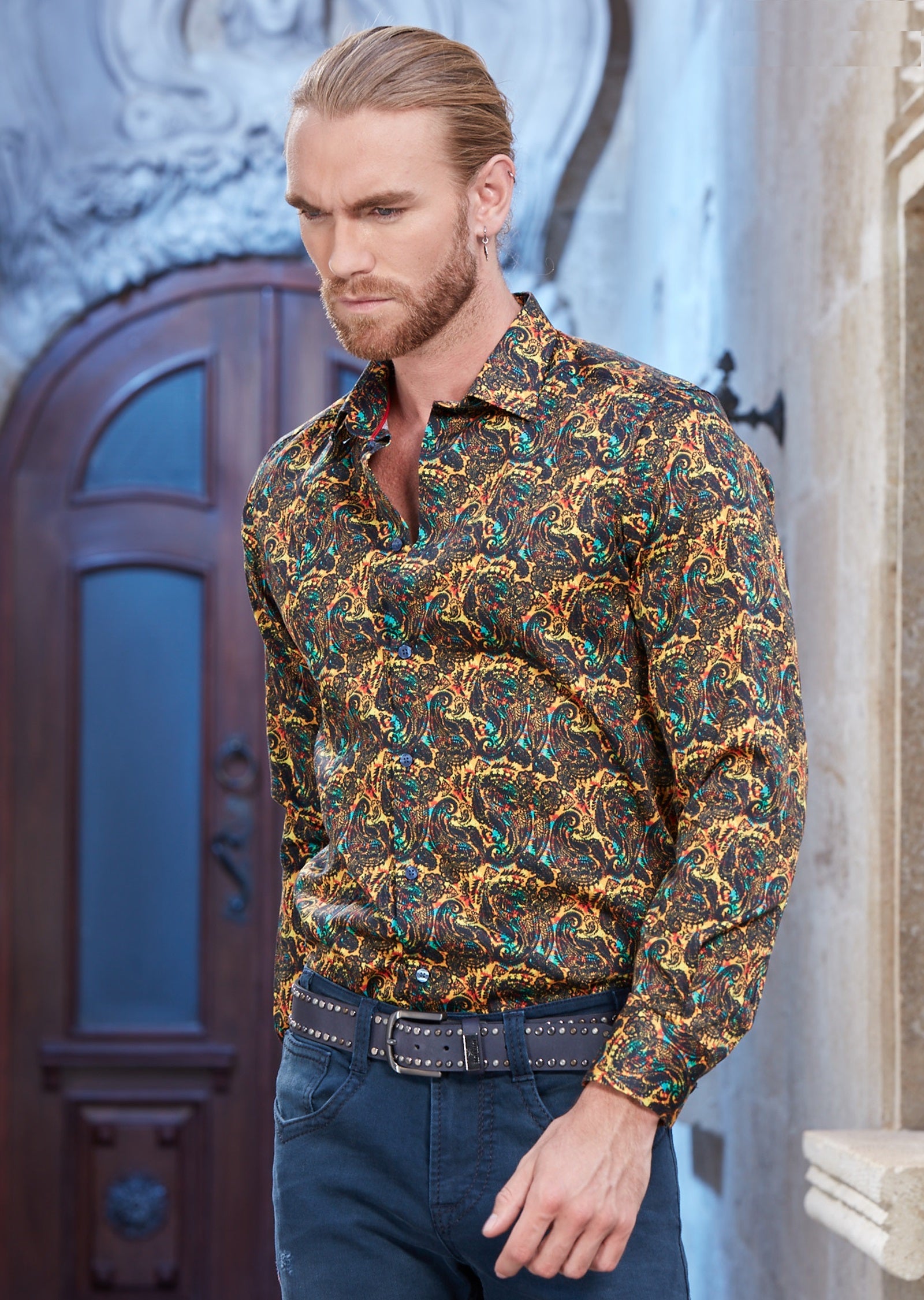 Mustard Yellow Paisley Shirt – MONDO Menswear