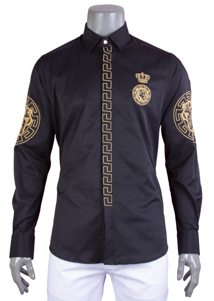 Black Gold Tiger Embroidery Shirt – MONDO Menswear
