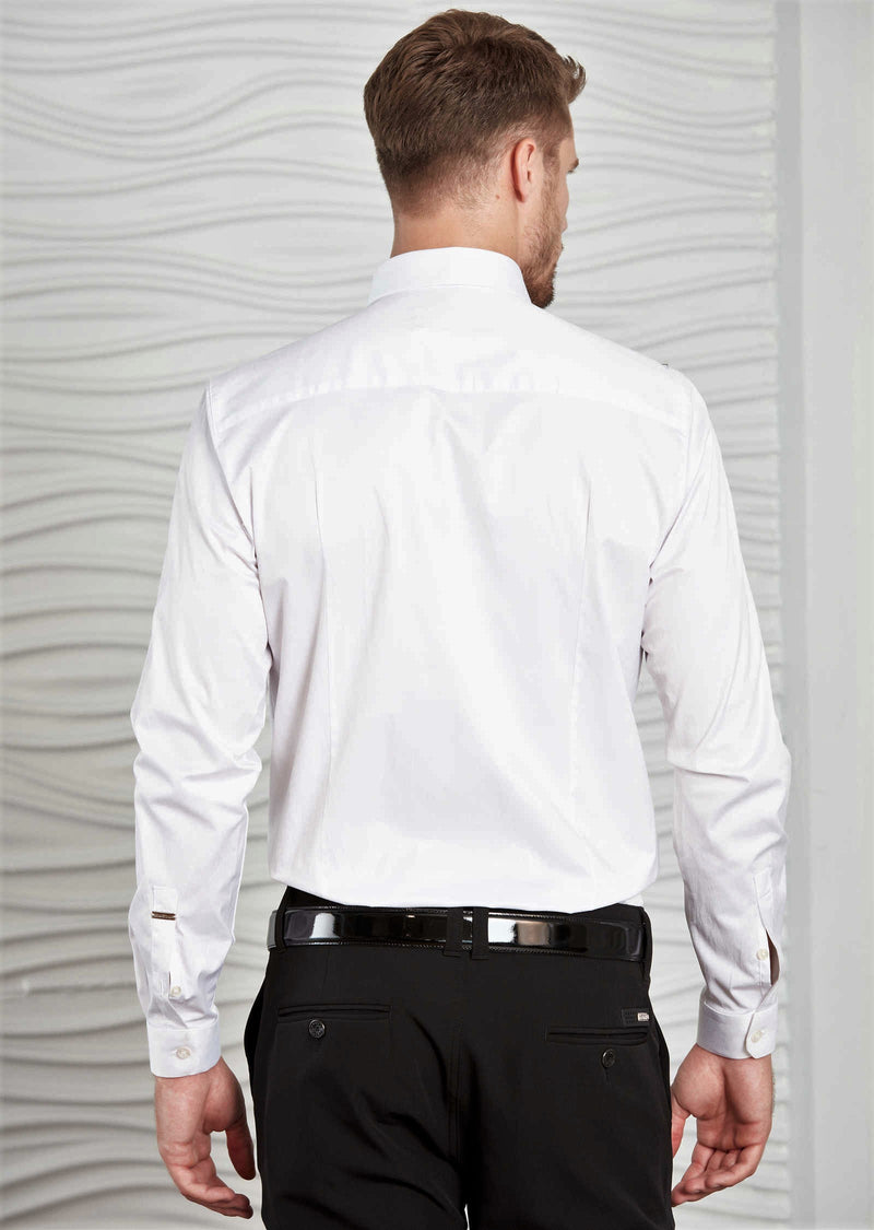 White Pocket Metal Pin Shirt – MONDO Menswear