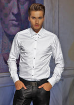 White Star Studded-Mesh Shirt