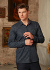 Navy Blue Honeycomb Knit Shirt