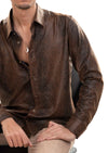 Brown Alligator Print Shirt