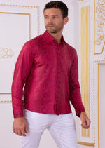 Fuchsia Pink Alligator Print Shirt