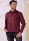 Burgundy Alligator Print Shirt